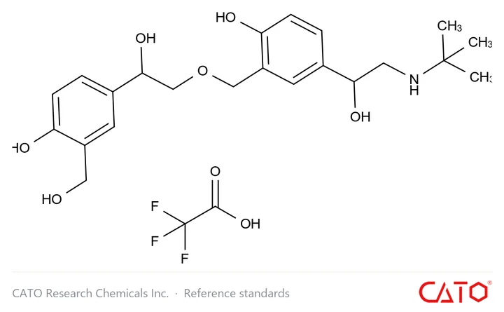 Chemical structure of Salbutamol Impurity P TFA, CAS