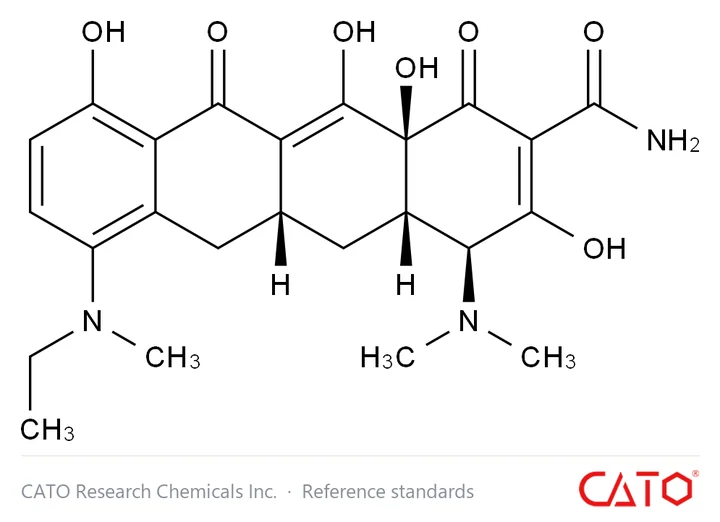 Chemical structure of 7-Ethyl Methyl Amino Minocycline