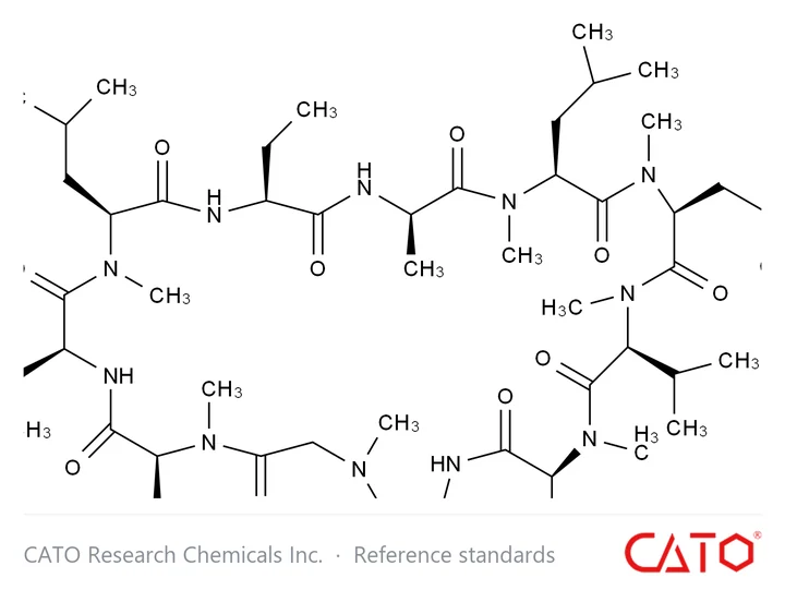 Chemical structure of Cyclosporin V (Ciclosporin EP Impurity E), CAS 108027-46-9