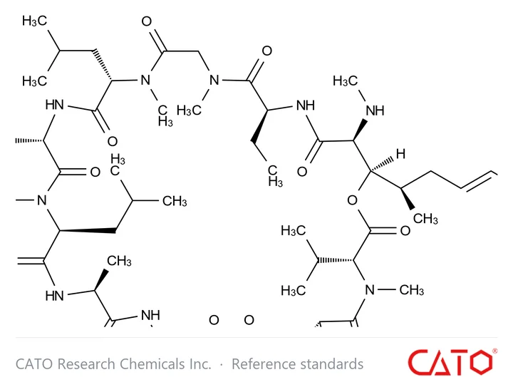 Chemical structure of Iso Cyclosporin H