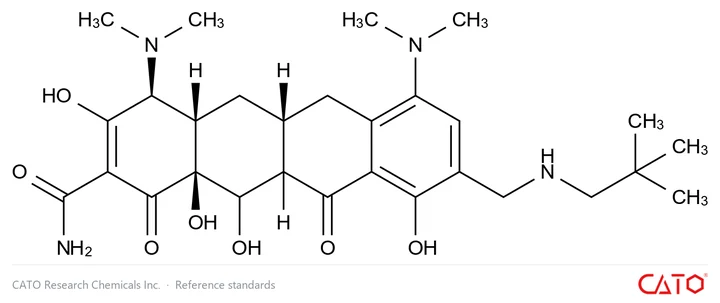 Chemical structure of Omacycline M+2 impurity