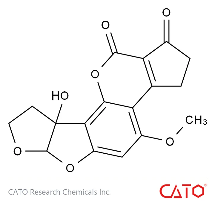 Chemical structure of Aflatoxin M2