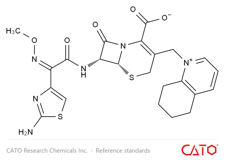Chemical structure of Cefquinome, CAS 84957-30-2