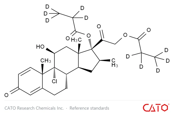 Chemical structure of Beclomethasone Dipropionate-d10