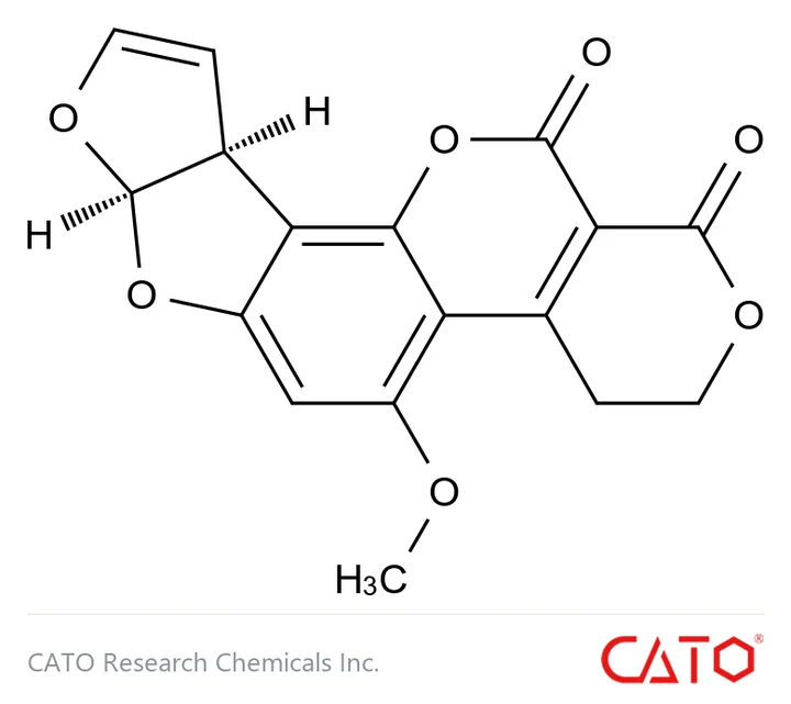 Chemical structure of Aflatoxin G1