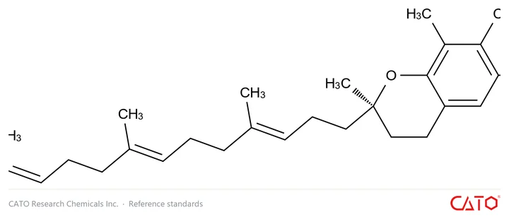 Chemical structure of D-γ-Tocotrienol