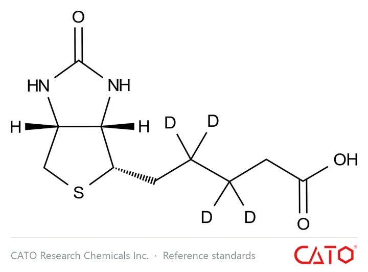 Chemical structure of rac Biotin-d4
