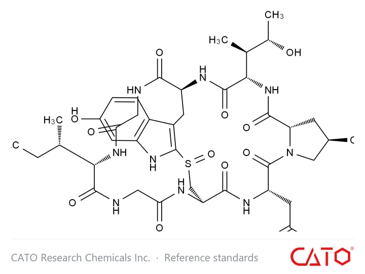 Chemical structure of γ-Amanitin, CAS 21150-23-2