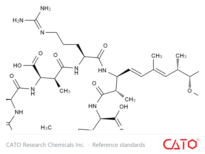 Chemical structure of Microcystin-LR, CAS 101043-37-2