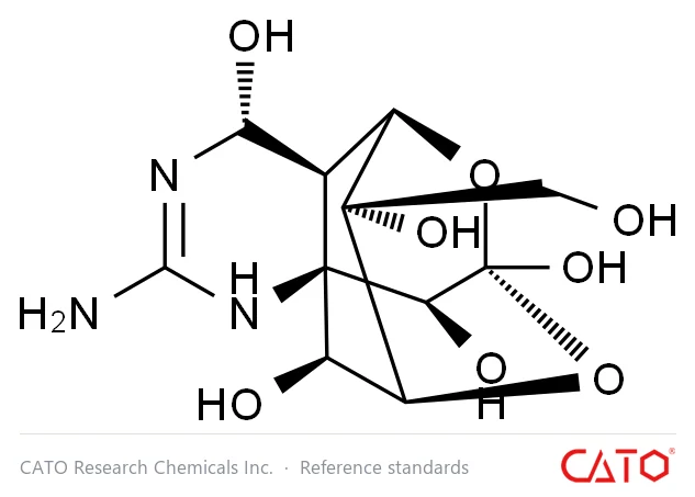 Chemical structure of Tetrodotoxin