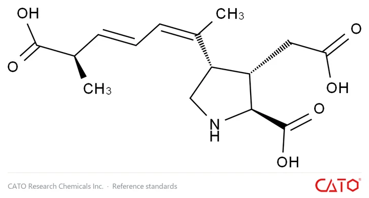 Chemical structure of Domoic Acid, CAS 14277-97-5