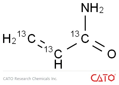 Chemical structure of Acrylamide-13C3, CAS 287399-26-2