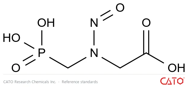 Chemical structure of N-Nitroso-N-(phosphonomethyl)glycine
