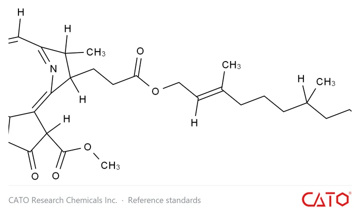 Chemical structure of Chlorophyll B